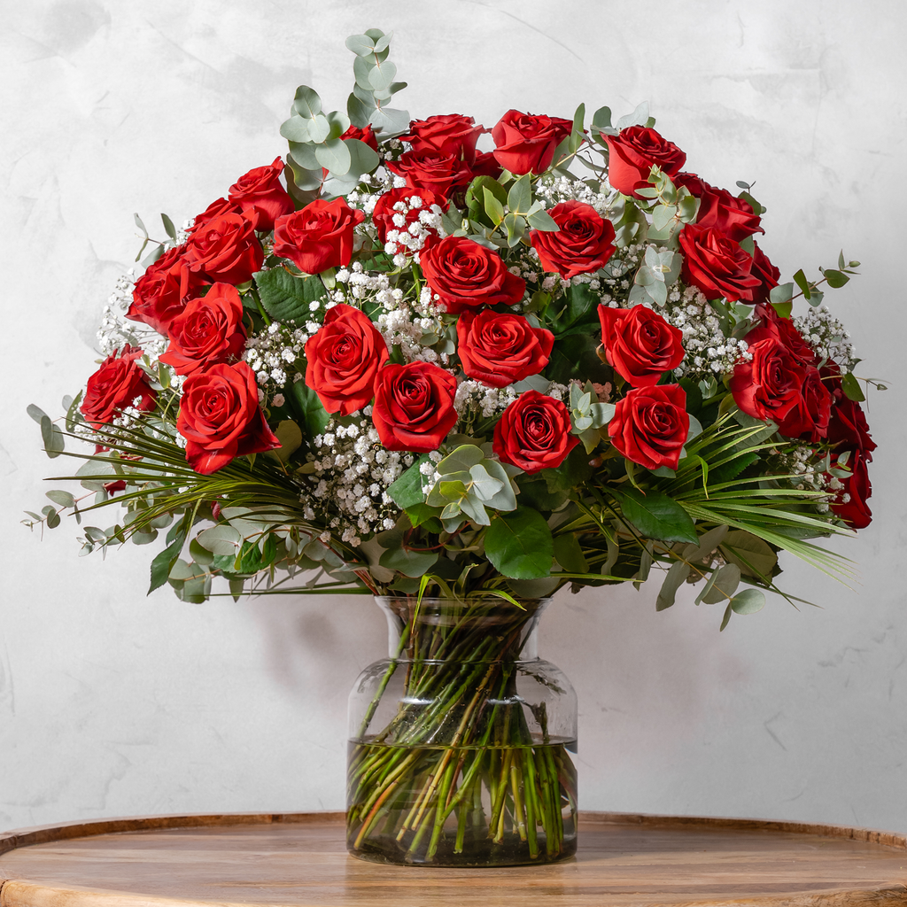 Fifty Red Roses - The Flower Factory