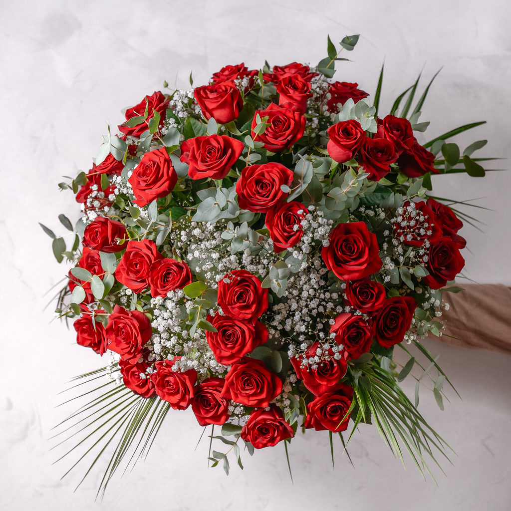 Fifty Red Roses - The Flower Factory