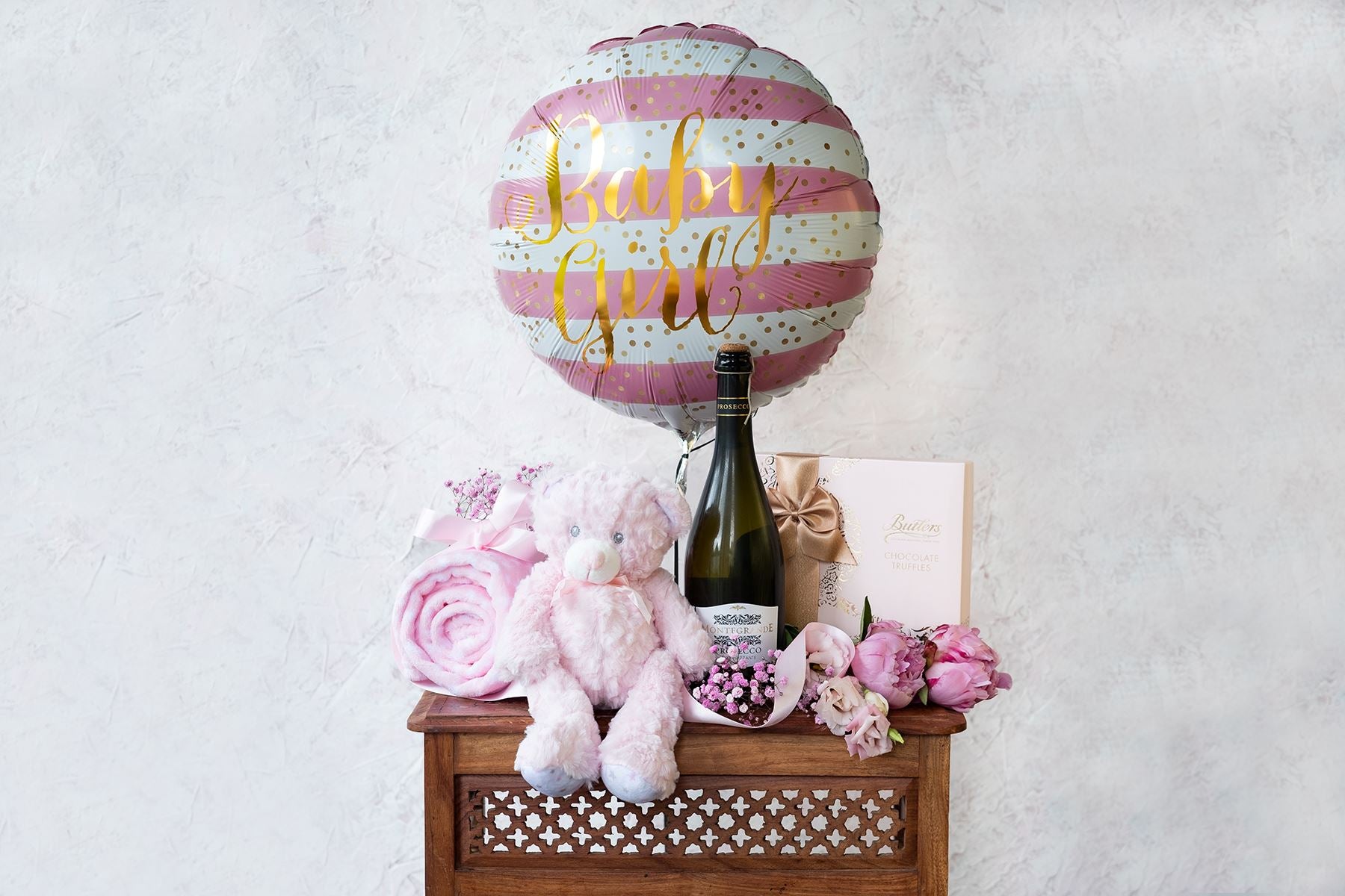 Baby Girl Hamper Gift Hamper Baby Girl The Flower Factory